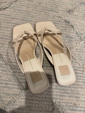Dolce Vita Cream Square-Toe Strappy Sandals